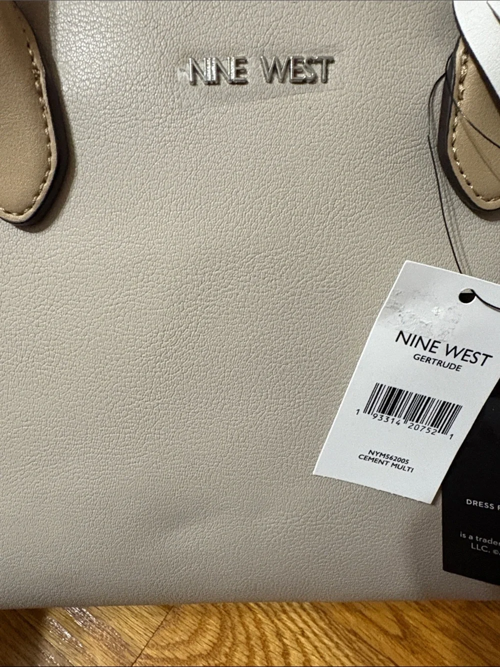 NWT Nine West Gertrude 3 Compartment Color Block Dome Satchel